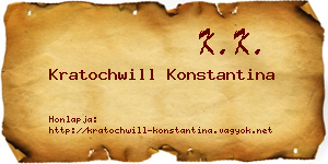 Kratochwill Konstantina névjegykártya